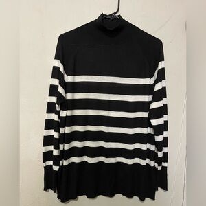 Zara Black and White Striped Sweater